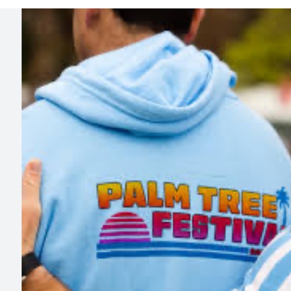 Aviator Palm Tree Festival Zip Up Hoodie In Blue - Picture 11 of 11